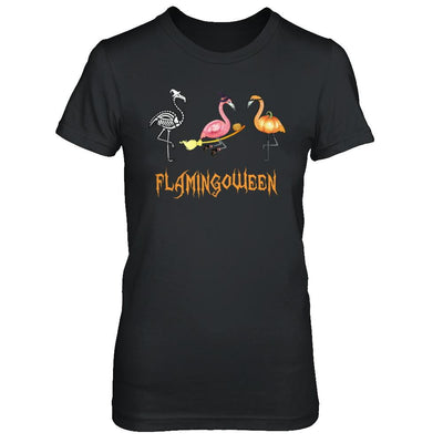 Funny Flamingo Halloween Flamingoween-T-Shirt & Hoodie-Women's T-Shirt-Black