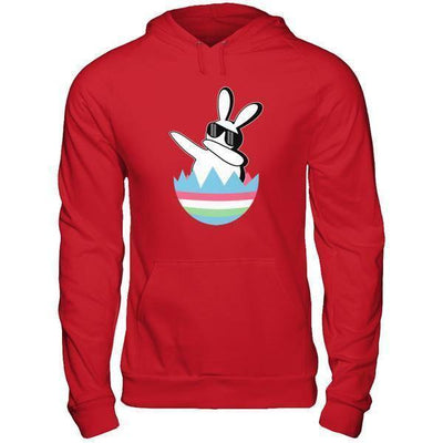 Dabbing Hip Hop Bunny Easter-T-Shirt & Hoodie-Pullover Hoodie-Red