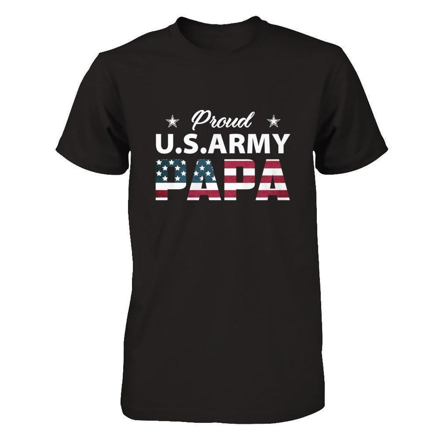 Proud Us Army Papa-T-Shirt & Hoodie-Premium T-Shirt-Black
