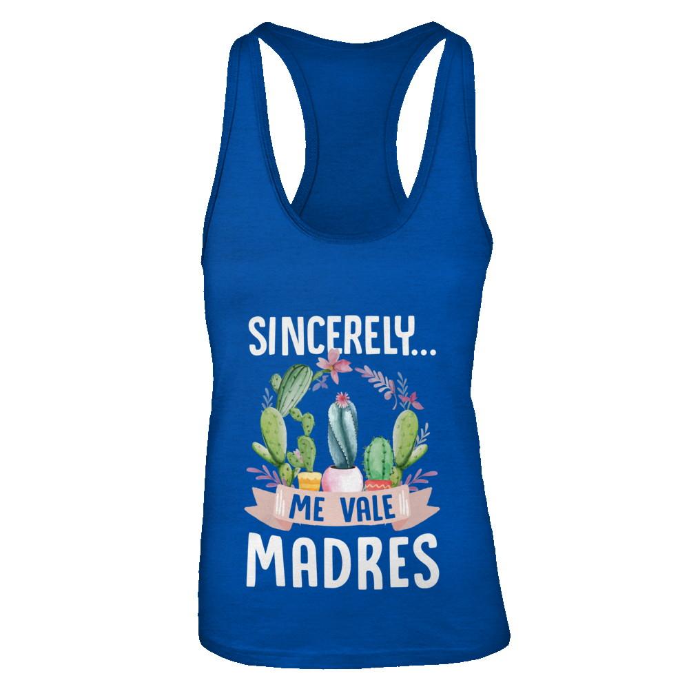 Sincerely Me Vale Madres Cactus-T-Shirt & Tank Top-Women's Ideal Racerback Tank-Royal