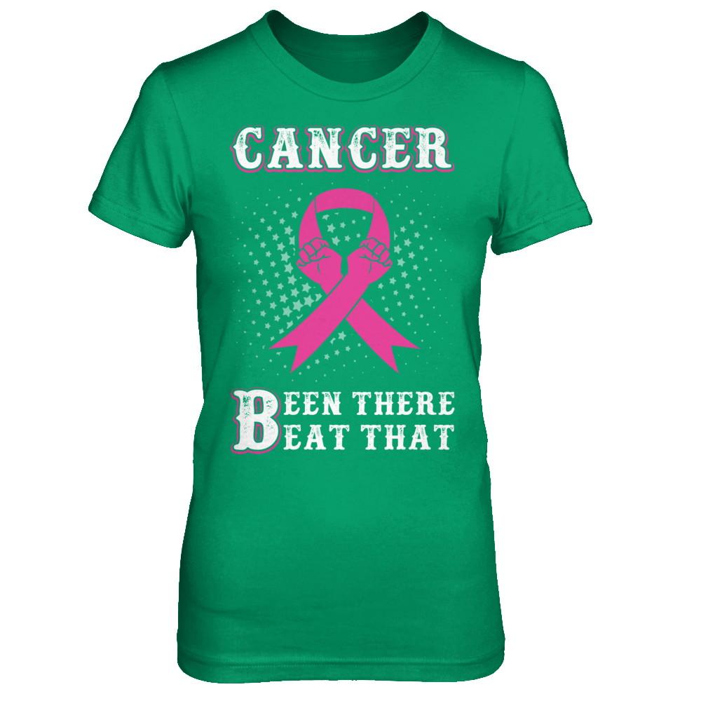 Breast Cancer Been There Beat That Awareness Pink Ribbon-T-Shirt & Hoodie-Women's T-Shirt-Irish Green