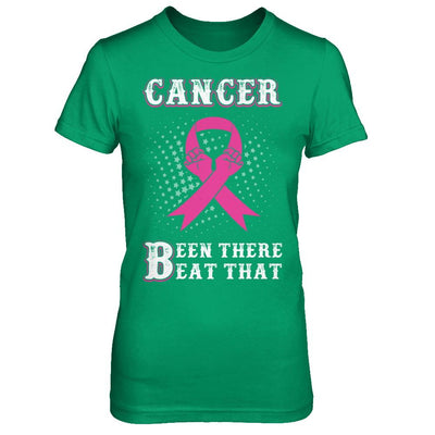 Breast Cancer Been There Beat That Awareness Pink Ribbon-T-Shirt & Hoodie-Women's T-Shirt-Irish Green