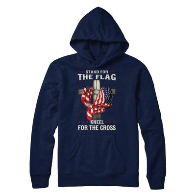 Stand For The Flag Kneel For The Cross-T-Shirt & Hoodie-Pullover Hoodie-Navy