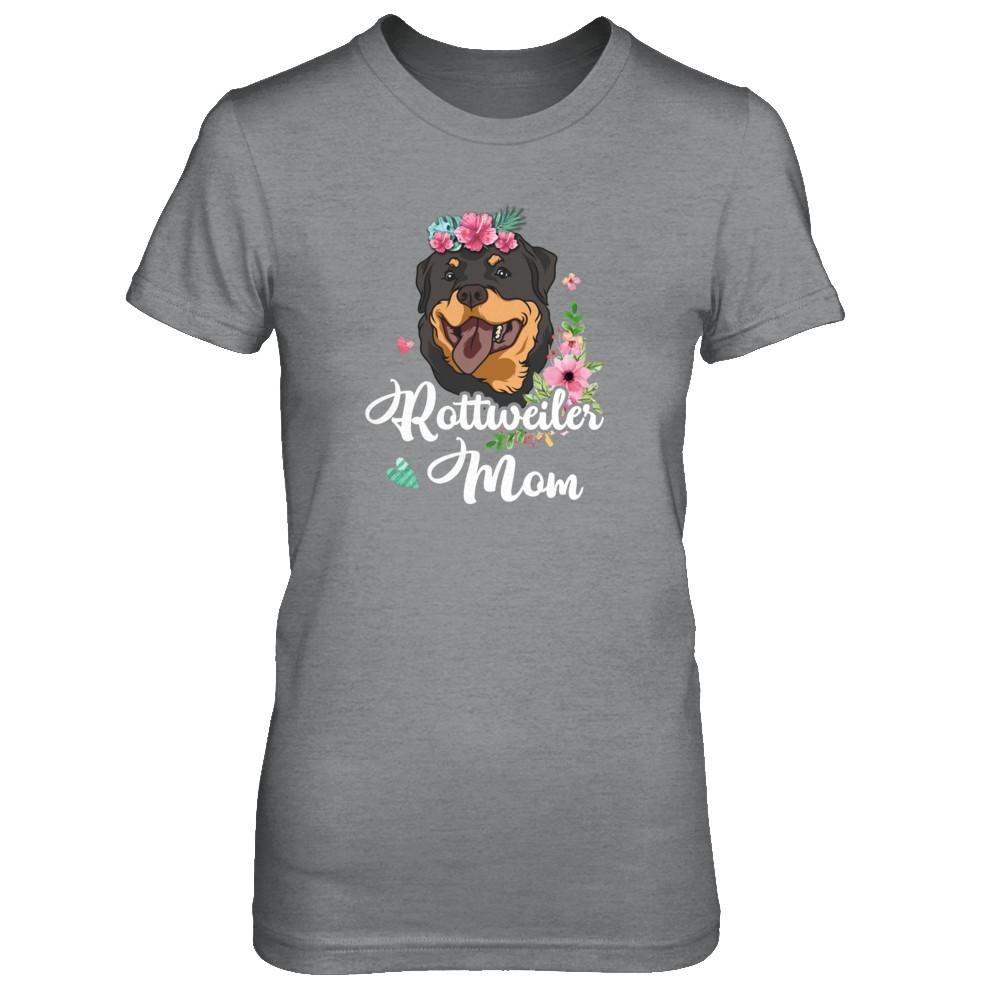 Rottweiler Mom Funny Dog Mom Gift Idea-T-Shirt & Tank Top-Women's T-Shirt-Sport Grey