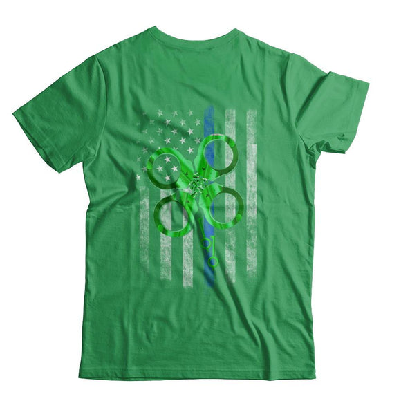 Thin Blue Line Happy St Patrick's Day Clover Police-T-Shirt & Hoodie-Premium T-Shirt-Kelly Green