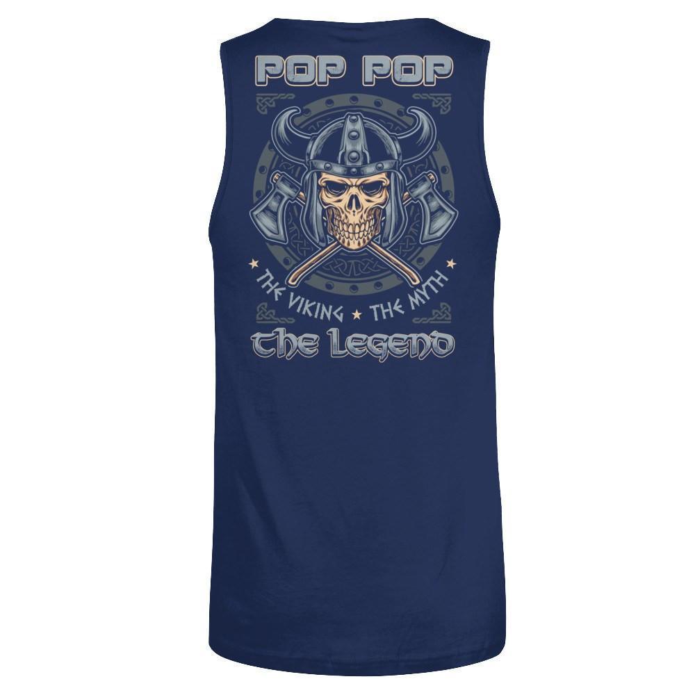 Pop Pop The Viking The Myth The Legend-T-Shirt & Hoodie-Unisex Tank-Navy
