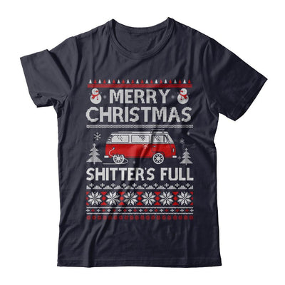 Merry Christmas Shitters Full Ugly Sweater-T-Shirt & Sweatshirt-Premium T-Shirt-Midnight Navy