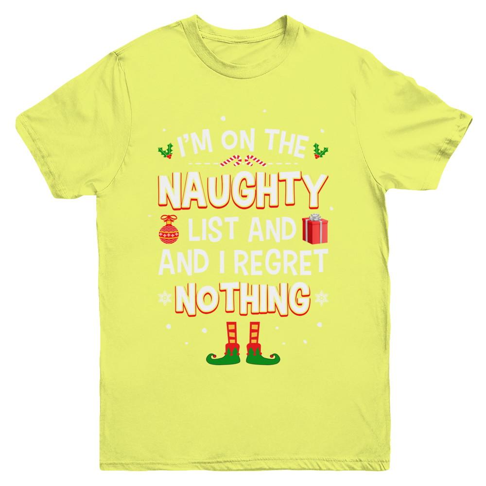 I'm On The Naughty List Funny Christmas Youth-Youth Shirt-Youth T-Shirt-Daisy