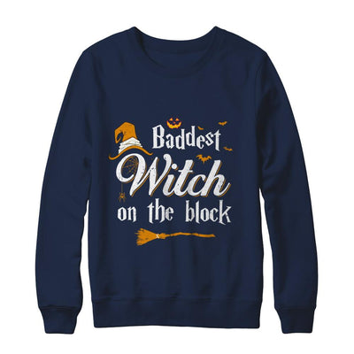 Baddest Witch On The Block-T-Shirt & Sweatshirt-Crewneck Sweatshirt-Navy