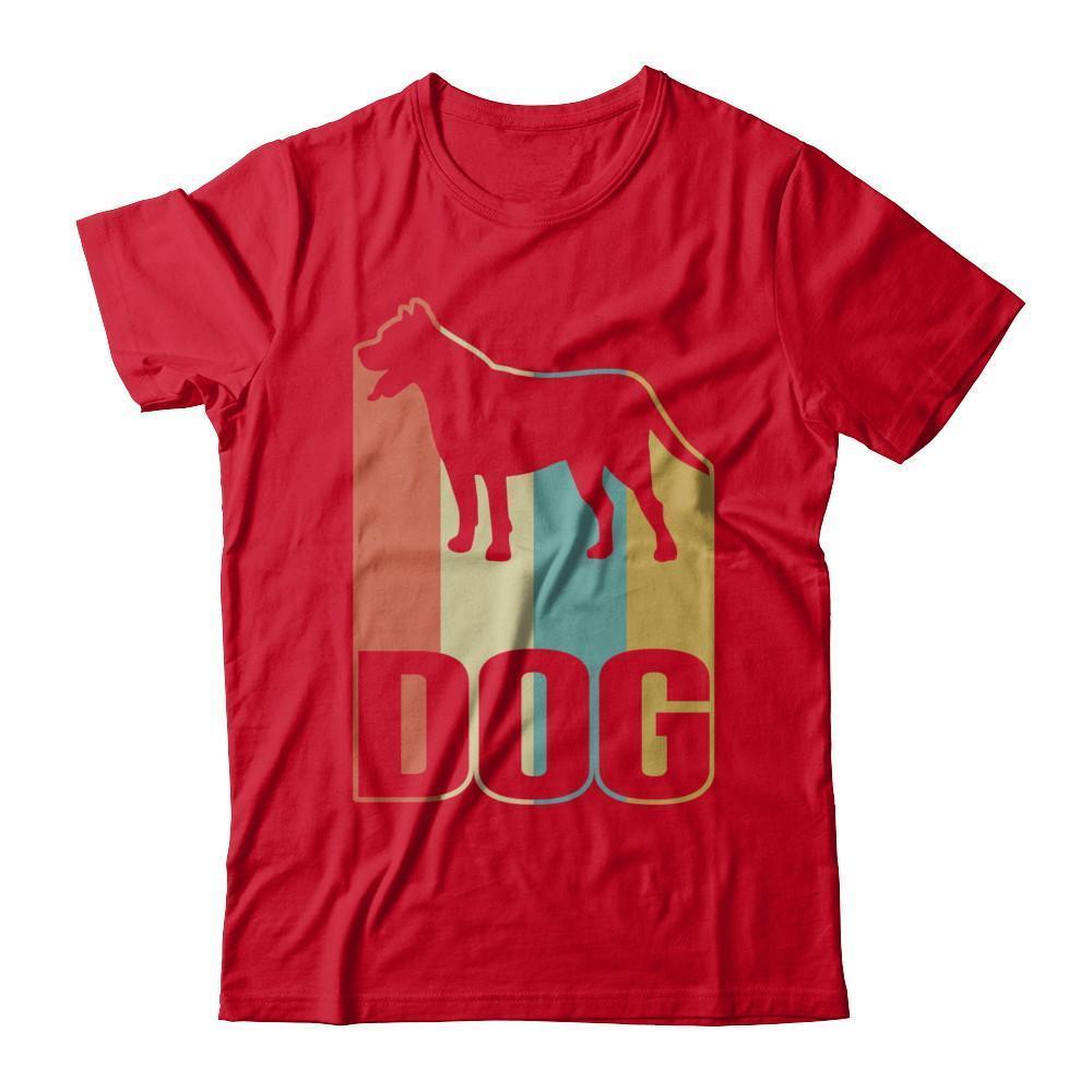 Classic Vintage Retro Style Dog-T-Shirt & Hoodie-Premium T-Shirt-Red