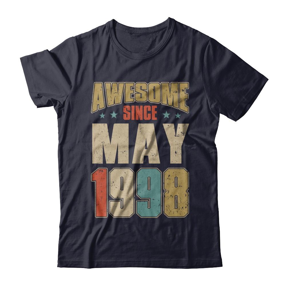 Vintage Retro Awesome Since May 1998 23th Birthday-T-Shirt & Hoodie-Premium T-Shirt-Midnight Navy