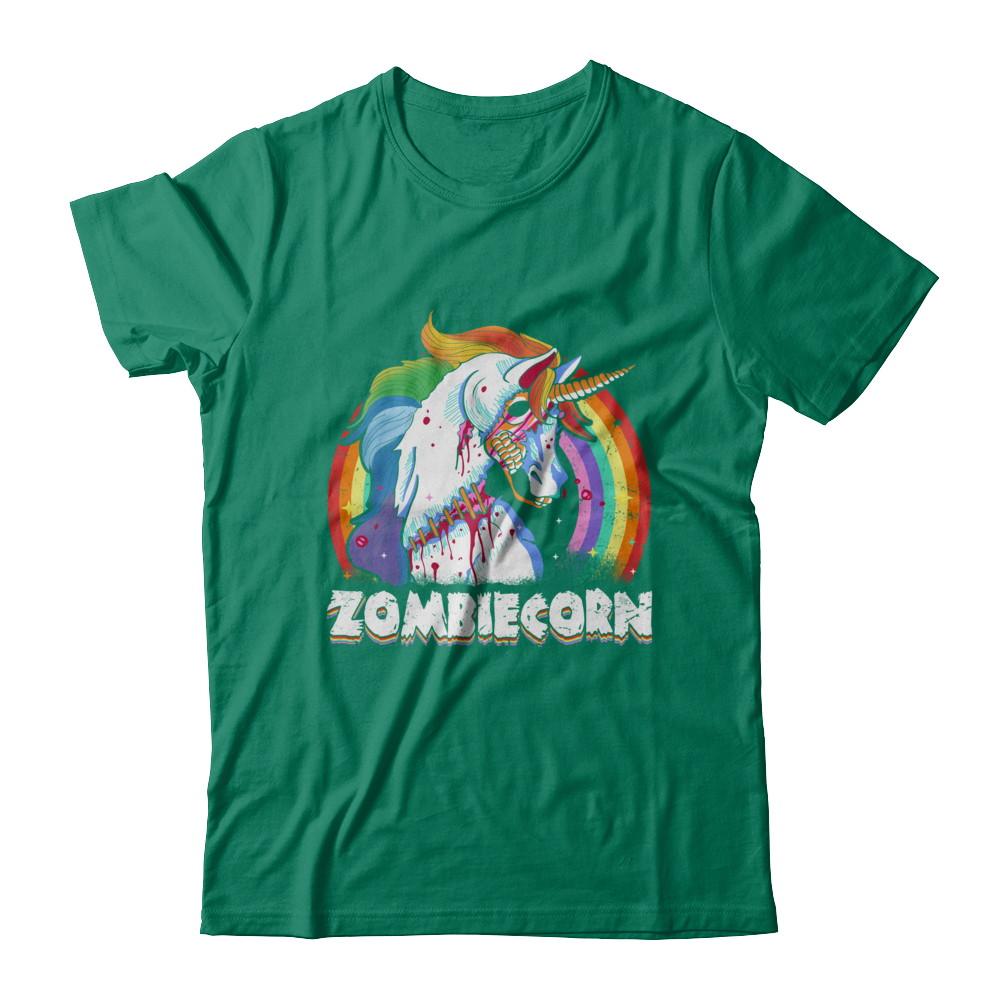 Zombiecorn Zombie Unicorn Halloween For Women-T-Shirt & Hoodie-Classic T-Shirt-Kelly Green