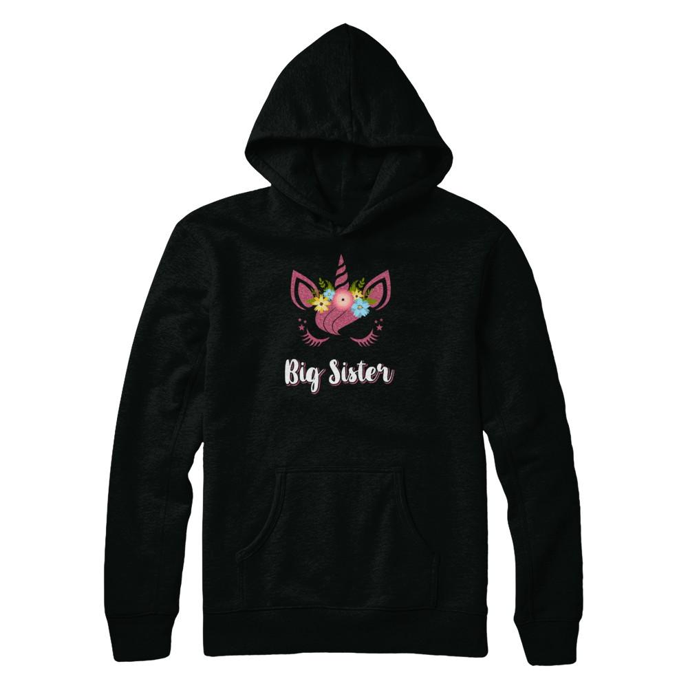 Unicorn Big Sister I'm Going To Be A Big Sister-T-Shirt & Tank Top-Pullover Hoodie-Black