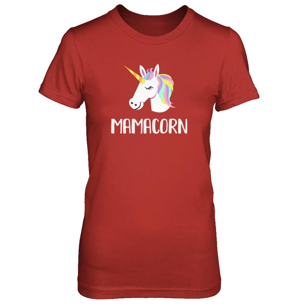 Unicorn Mom And Baby Mamacorn Mama Mother Day Gift-T-Shirt & Tank Top-Women's T-Shirt-Red