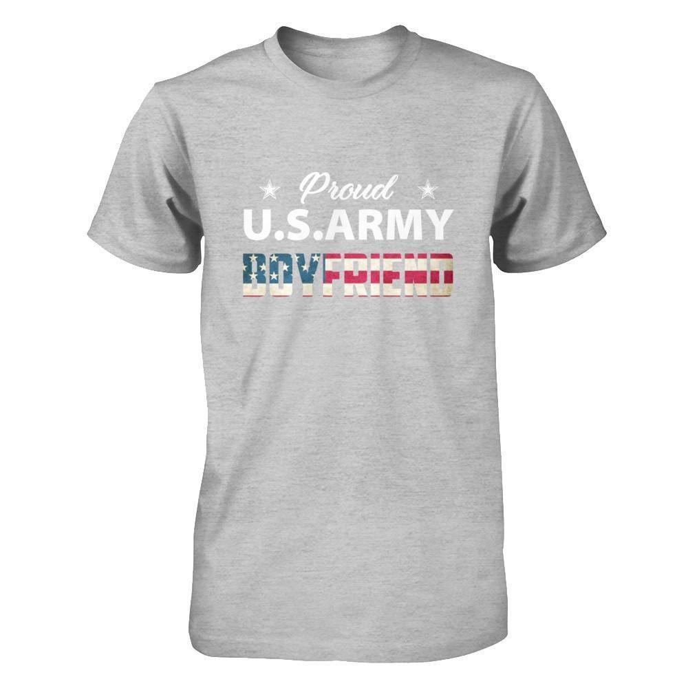 Proud Us Army Boyfriend-T-Shirt & Hoodie-Premium T-Shirt-Heather Gray