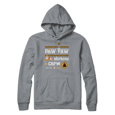 Paw Paw Birthday Crew Construction Birthday Party Gift-T-Shirt & Hoodie-Pullover Hoodie-Light Steel