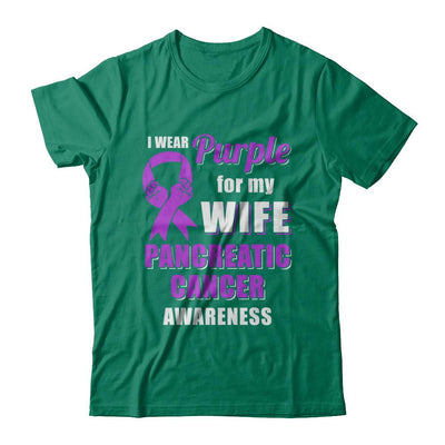 I Wear Purple For My Wife Pancreatic Cancer Husband-T-Shirt & Hoodie-Classic T-Shirt-Kelly Green