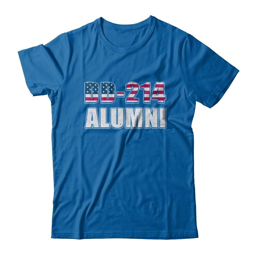 Military DD-214 Alumni Vintage American US Veteran-T-Shirt & Hoodie-Classic T-Shirt-Royal