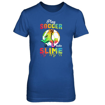 Play Soccer Make Slime Watercolor For Girl Women-T-Shirt & Tank Top-Women's T-Shirt-Royal