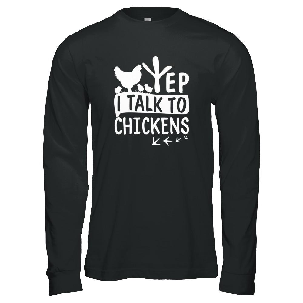 Chicken Lady Yep I Talk To Chickens Farmer-T-Shirt & Tank Top-