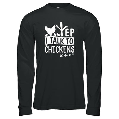 Chicken Lady Yep I Talk To Chickens Farmer-T-Shirt & Tank Top-