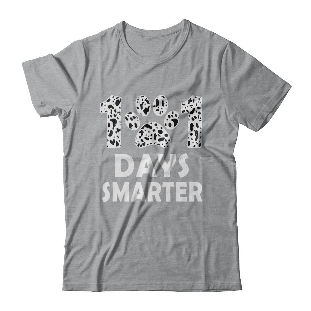 101 Days Smarter Teacher Dogs Days Of School Student-T-Shirt & Hoodie-Classic T-Shirt-Sport Grey
