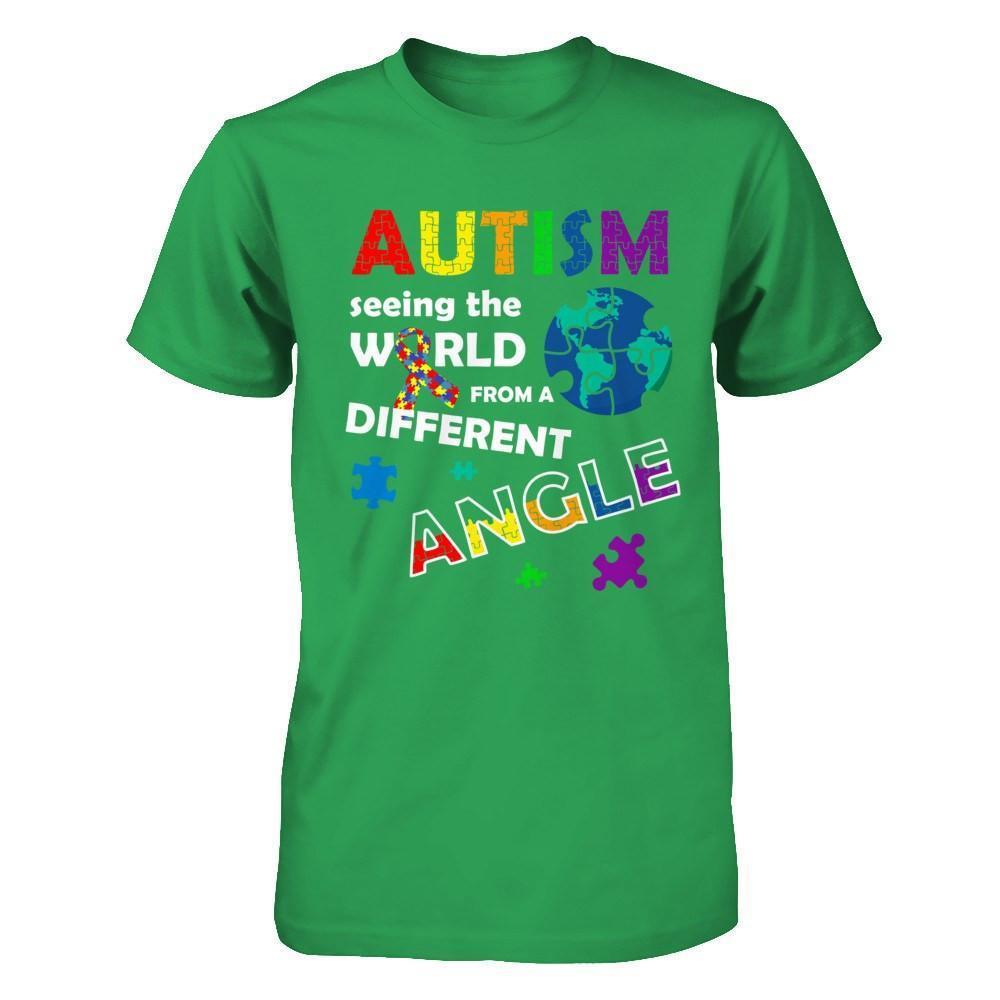 Autism Seeing The World Differently Angel-T-Shirt & Hoodie-Premium T-Shirt-Kelly Green