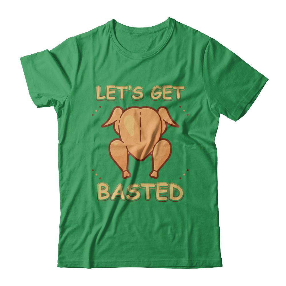 Let's Get Basted Thanksgiving-T-Shirt & Sweatshirt-Premium T-Shirt-Kelly Green