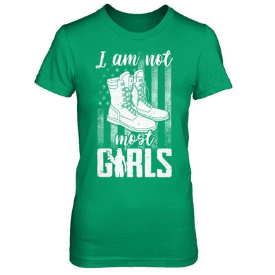 I AM NOT MOST GIRLS Veteran Woman-T-Shirt & Hoodie-Women's T-Shirt-Irish Green