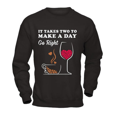 It Take Two To Make A Day Go Right-T-Shirt & Hoodie-Crewneck Sweatshirt-Black