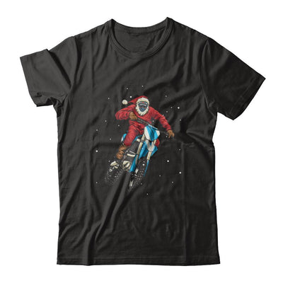 Motocross Christmas Santa Biker-T-Shirt & Sweatshirt-Premium T-Shirt-Black