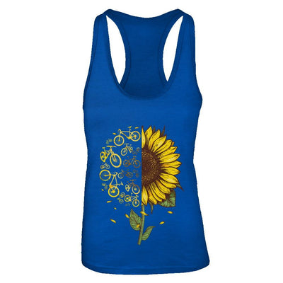 Sunflower Cycling Cycle-T-Shirt & Tank Top-Women's Ideal Racerback Tank-Royal