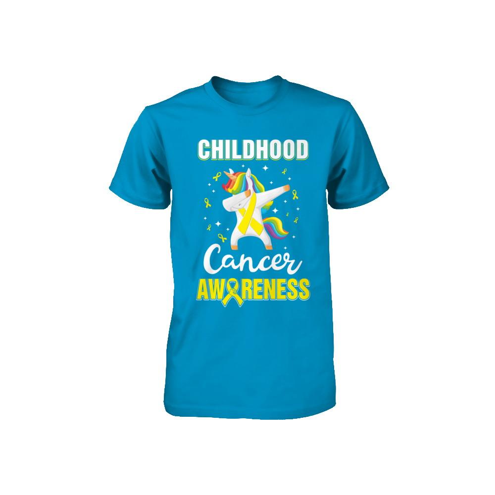 Childhood Cancer Awareness Cute Unicorn Warrior Youth-Youth Shirt-