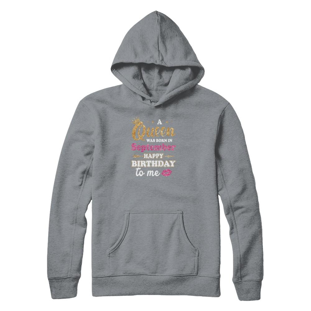 A Queen Was Born In September Happy Birthday Gift-T-Shirt & Tank Top-Pullover Hoodie-Light Steel