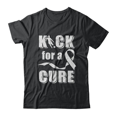 Kick For A Cure Soccer Clear Lung Cancer Awareness-T-Shirt & Hoodie-Classic T-Shirt-Black