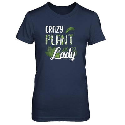 Crazy Plant Lady Funny Gardening Plant Mom Gift-T-Shirt & Tank Top-Women's T-Shirt-Navy