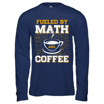 Fueled By Math And Coffee-T-Shirt & Hoodie-Long Sleeve T-Shirt-Navy