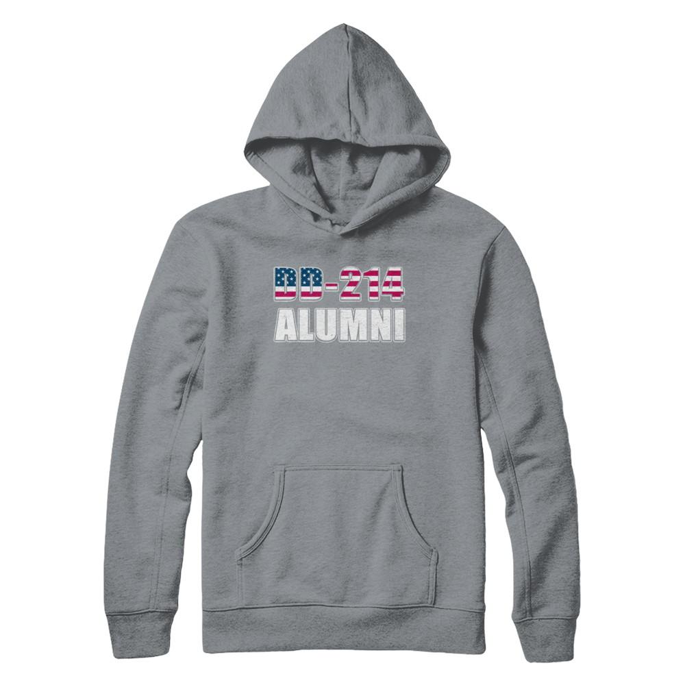 Military DD-214 Alumni Vintage American US Veteran-T-Shirt & Hoodie-Hanes - Heavyweight Pullover Hoodie-Light Steel