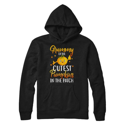 Halloween Grammy Of Cutest Pumpkins In The Patch-T-Shirt & Hoodie-Pullover Hoodie-Black