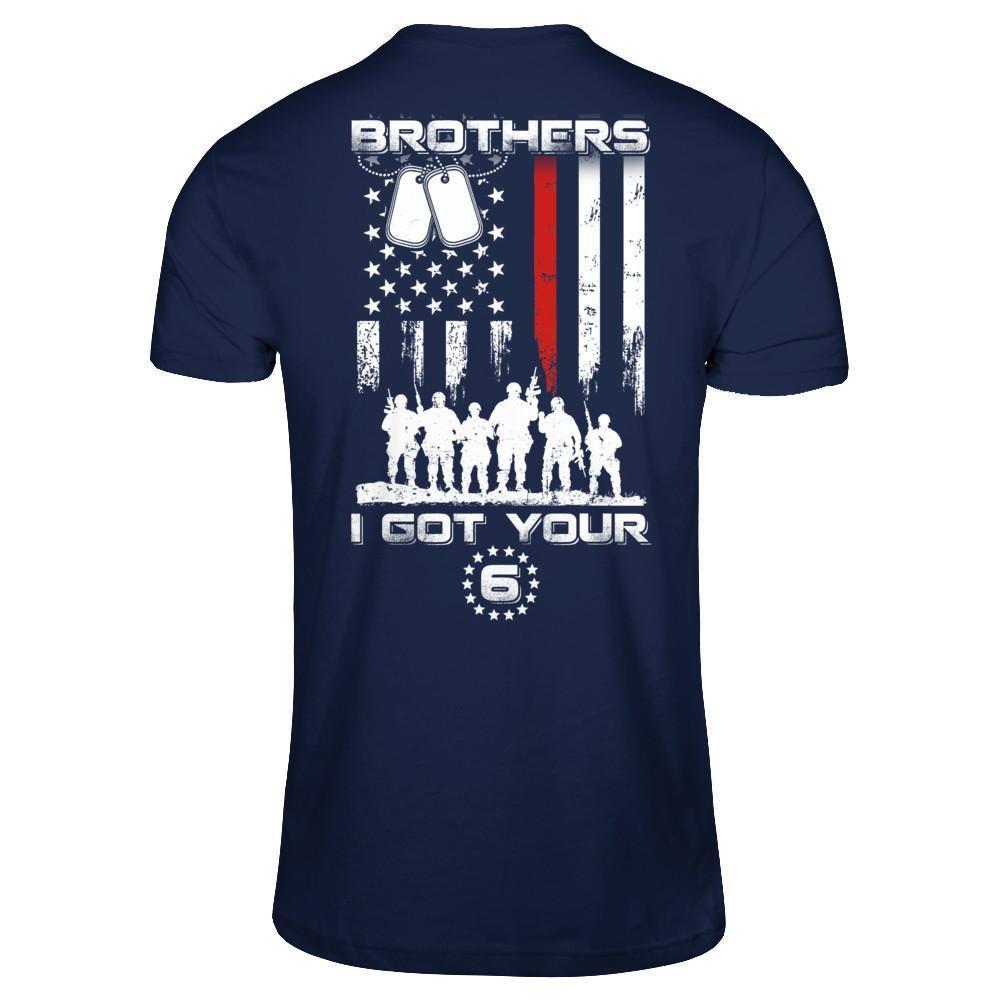 Brothers I Got Your Six Veteran-T-Shirt & Hoodie-Classic T-Shirt-Navy