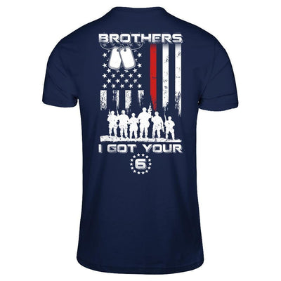 Brothers I Got Your Six Veteran-T-Shirt & Hoodie-Classic T-Shirt-Navy