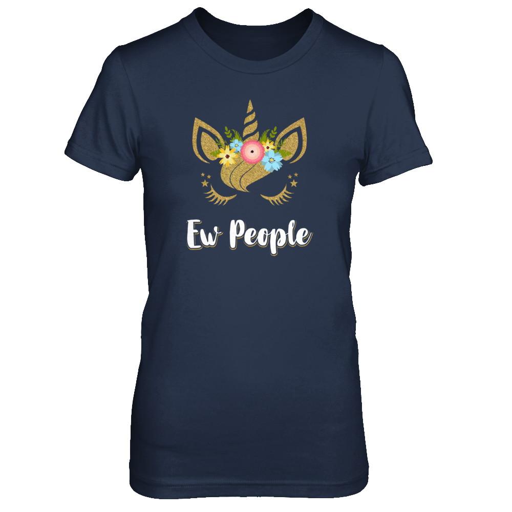 Ew People Unicorn-T-Shirt & Tank Top-Women's T-Shirt-Navy
