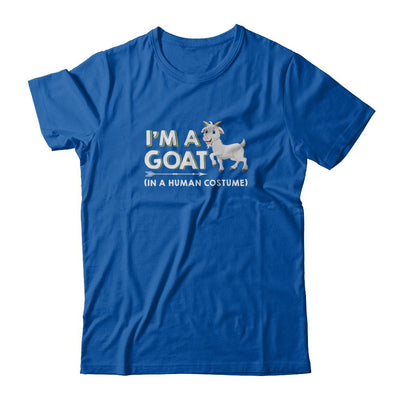 Halloween I'm A Goat In A Human Costume Funny Goat-T-Shirt & Tank Top-Premium T-Shirt-Royal
