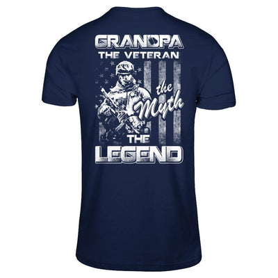 Grandpa The Veteran The Myth The Legend-T-Shirt & Hoodie-Classic T-Shirt-Navy