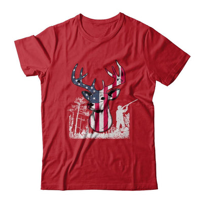 American Flag Hunting Dear Vintage 4Th July Gifts-T-Shirt & Hoodie-Classic T-Shirt-Red