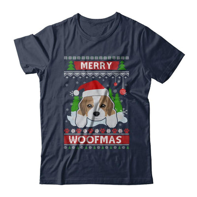 Beagle Merry Woofmas Ugly Christmas Sweater-T-Shirt & Sweatshirt-Classic T-Shirt-Navy