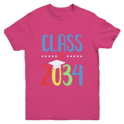 Grow With Me First Day Of School Class Of 2034 Youth-Youth Shirt-Youth T-Shirt-Heliconia