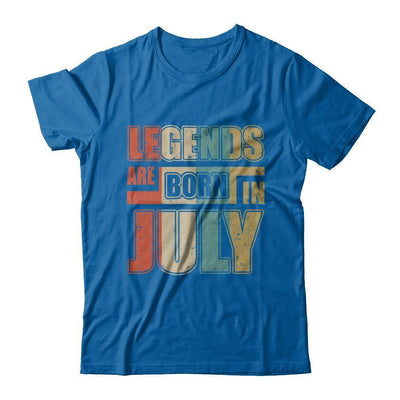 Classic Vintage Legends Are Born In July Birthday-T-Shirt & Hoodie-Classic T-Shirt-Royal