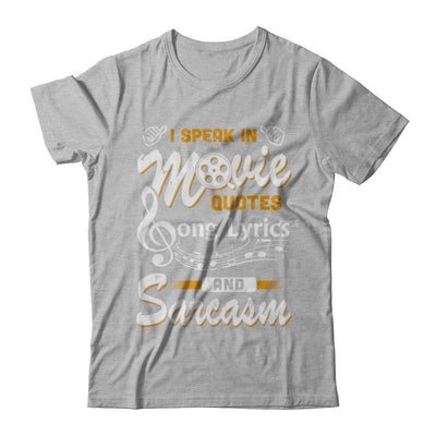 I Speak In Movie Quotes Song Lyrics And Sarcasm-T-Shirt & Hoodie-Premium T-Shirt-Heather Gray