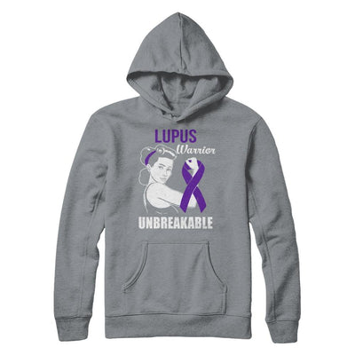 Lupus Warrior Unbreakable Lupus Awareness-T-Shirt & Hoodie-Pullover Hoodie-Light Steel